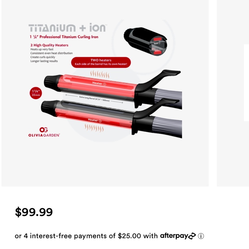 Olivia Garden Titanium Curling Iron